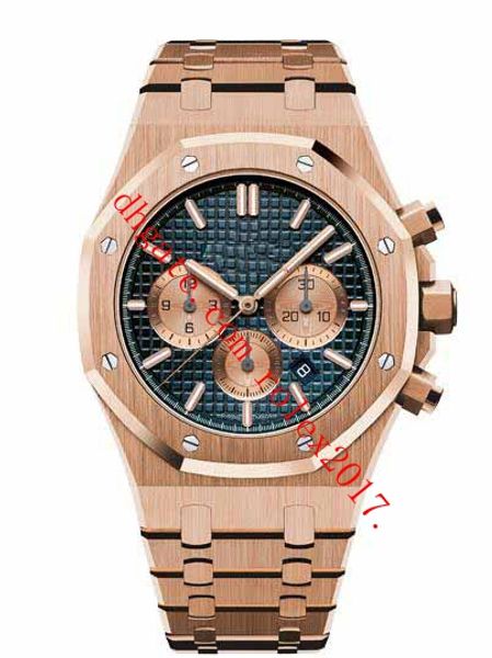 

11 color mens basel classic selling 41mm eta 7750 18k gold swiss movement chronograph 26331ba 26331ip men's watches, Slivery;brown