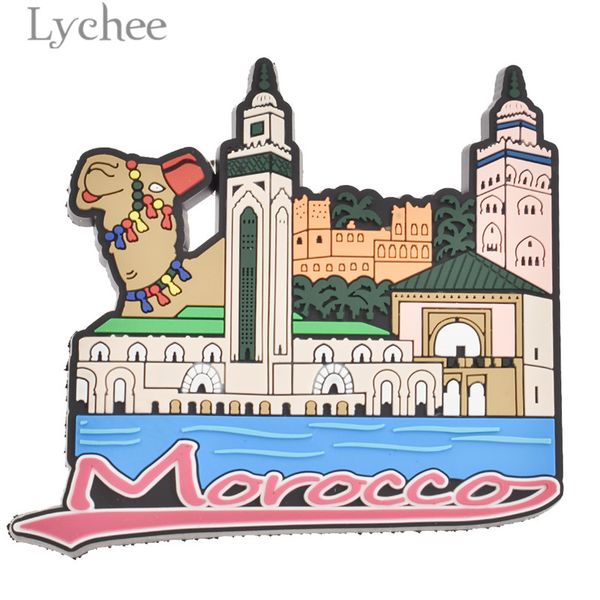 

lychee morocco fridge magnet 3d rubber refrigerator magnet home kitchen decoration tourist souvenirs