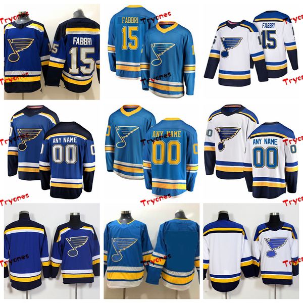 

2019 st. louis blues robby fabbri stitched jerseys customize alternate light blue shirts #15 robby fabbri hockey jerseys s-xxxl, Black;red