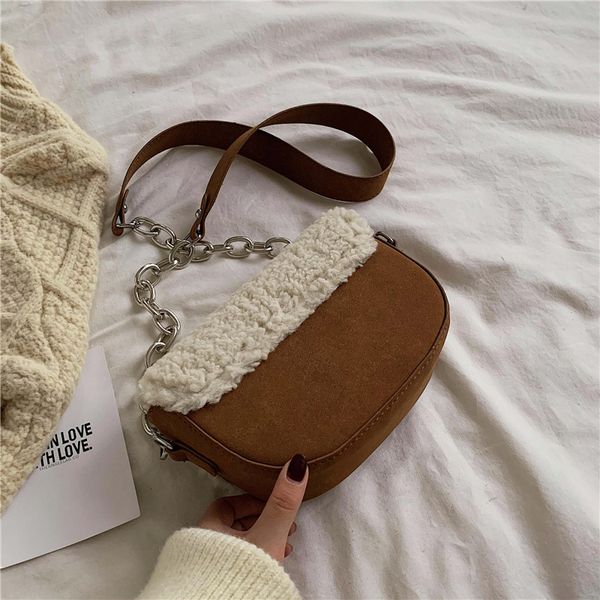 

lam воль vrouwelijke тас mode 2019 winter ньиве schouder тас keten zak хит kleur zadeltas mobiele telefoon zak portemonnee 1 bes