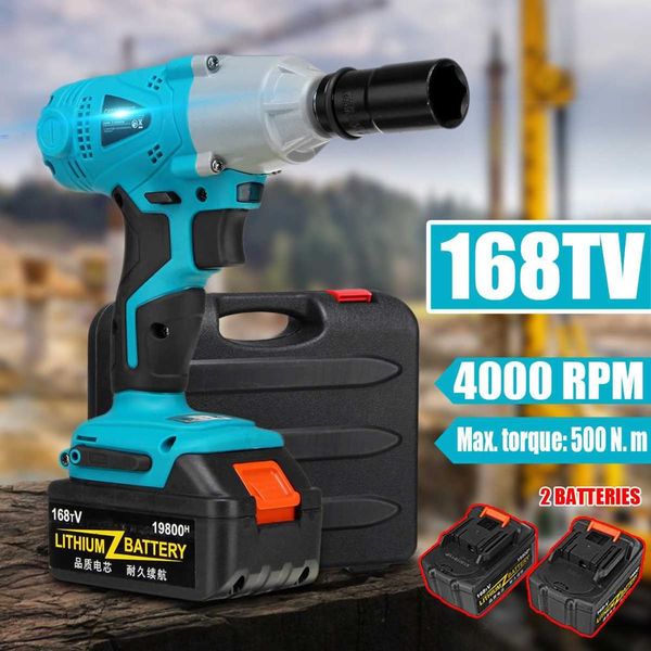 

all-in-one electric wrench 19800mah brushless cordless impact wrench 1/2'' compact driver socket power tool cordless screwdriver