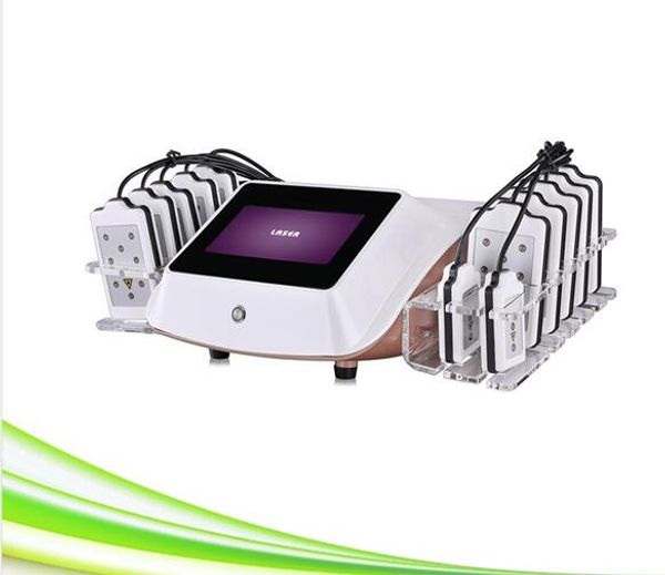 

newset 14 pads lipolaser body slimming cold zerona laser lipo machine, Black