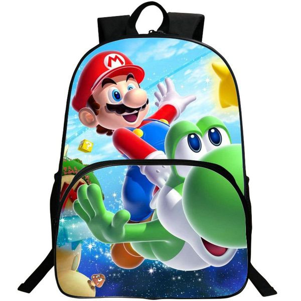 

super mario backpack nice cartoon print day pack classic game school bag leisure packsack quality rucksack sport schoolbag outdoor daypack