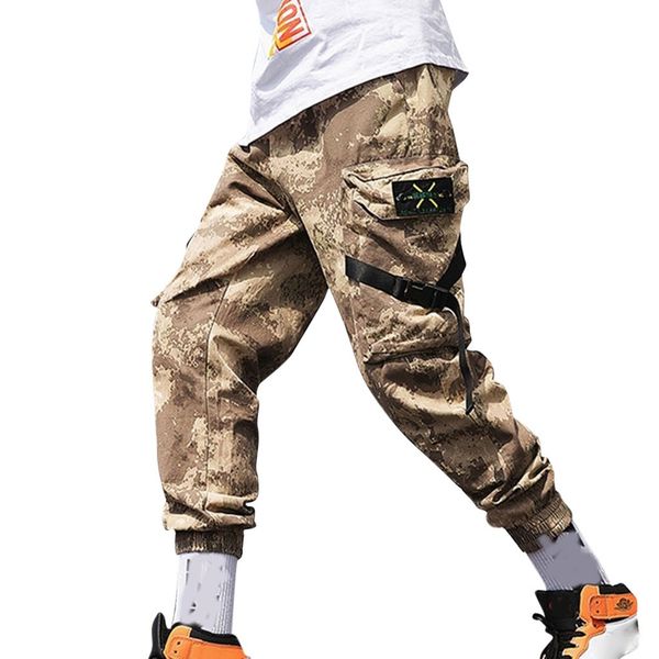 

men's fashion new style individual pure color overalls nine-minute trousers pant, Black