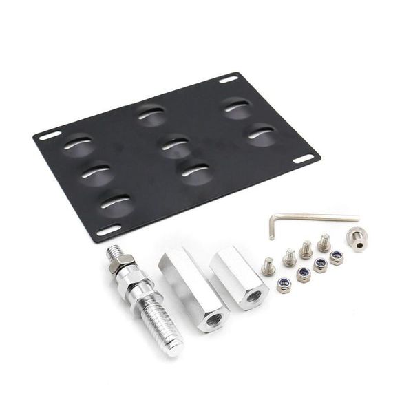 

car front bumper tow hook license plate mounting bracket frame holder relocator automobile license plate bracket frame