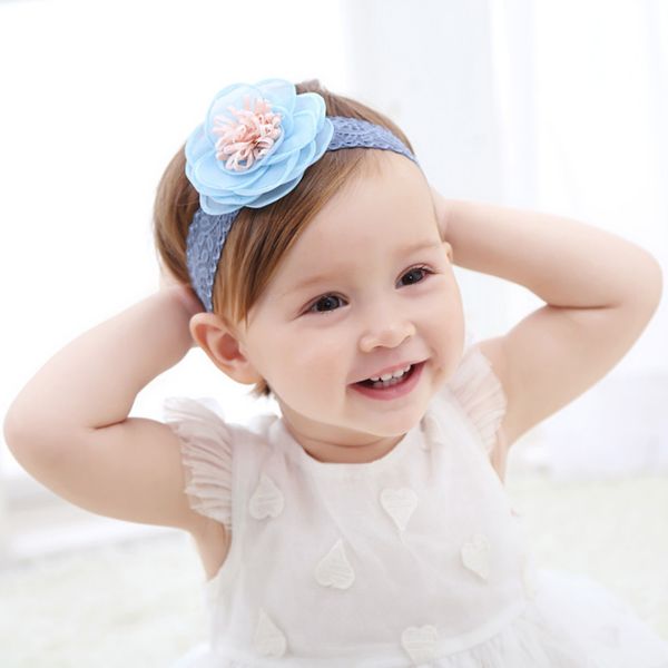 

28 colors baby headband cute girls hair accessories kids sweet turban newborn headwear headwrap elastic solid color hair bands, Slivery;white