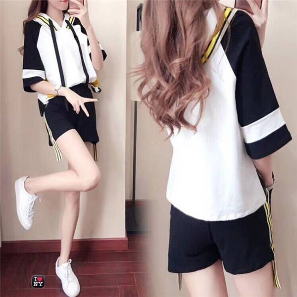 

women tracksuits casual active fashion slim striped pullover hooded white tracksuits designer size m-2xl 0.0