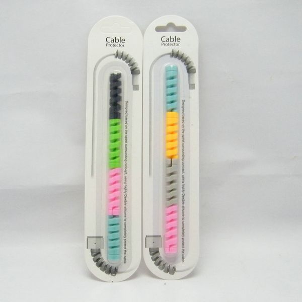 

Sprial Защитный кабель для мобильного телефона 4 в 1 Mini Cute Colorful Зарядка Кабель для пер