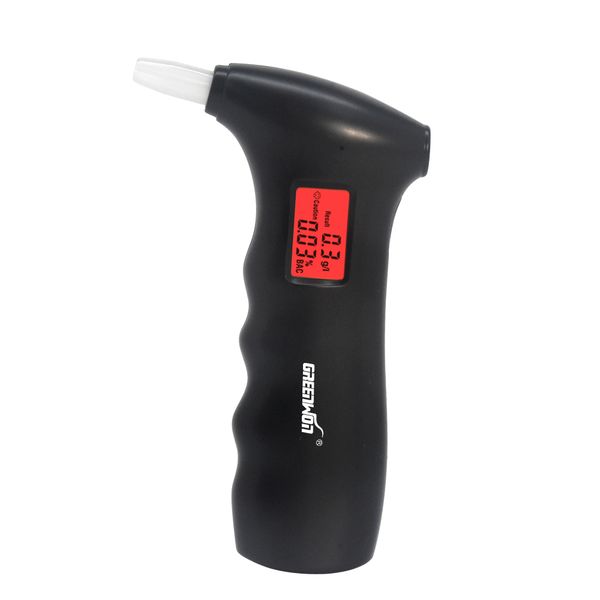 

mini alcohol tester breathalyzer alcohol detector with red backlight lcd display & 5 mouthpieces free shipping