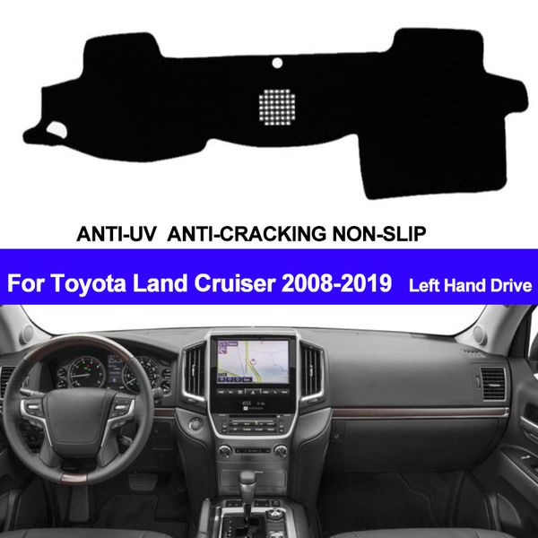 

taijs car dashboard cover for land cruiser j200 2008 2009 2010 2011 2012 - 2014 2015 2016 2017 2018 2019 carpet dashmat