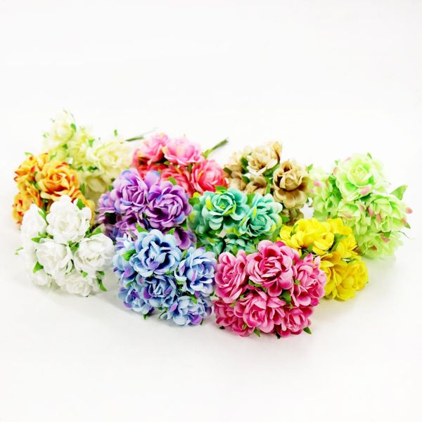 

10.2x8cm silk rose artificial flowers scrapbooking for home party wedding car decoration diy handmade jewelry accessories
