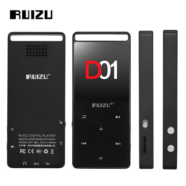 

ruizu d01 hifi mp3 player 4g/8g 1.8 inch touch button voice recorder fm e-book clock video pedometer metal mp3 music player