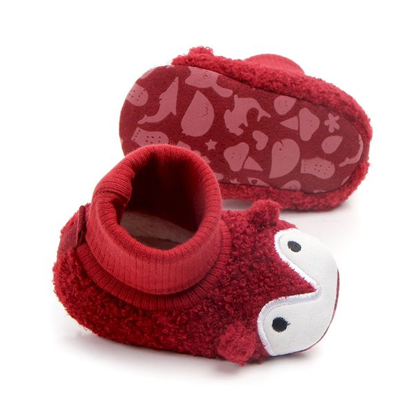 Sevimli kar ilk yürüyüşçüler pamuk sıcak ayakkabılar bebek yumuşak sol yeni doğan kış bebek ayakkabıları kız için kayma anti-kayma patikleri