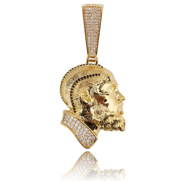 

new nipsey necklace & pendant with rope chain iced out bling cubic zircon shining men's hip hop jewelrynew n198, Silver