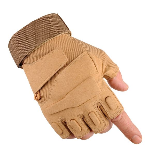 

anti-slip sports riding cycling half finger gloves outdoor men fingerless gloves, Black