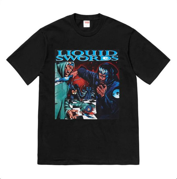 

2020 liquid swords men printed designer t shirts summer casual tees hip hop short sleeve streetwear white black t shirts