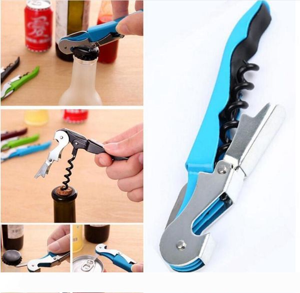 

из нержавеющей стали пробка винт штопор многофункциональному вина крышка бутылки открывалка double шарнирной официанты штопор штопор 100шт o