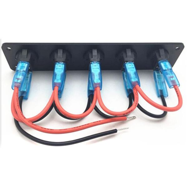 

1 pcs 5 gang switch panel control with led light durable portable for car boat jld