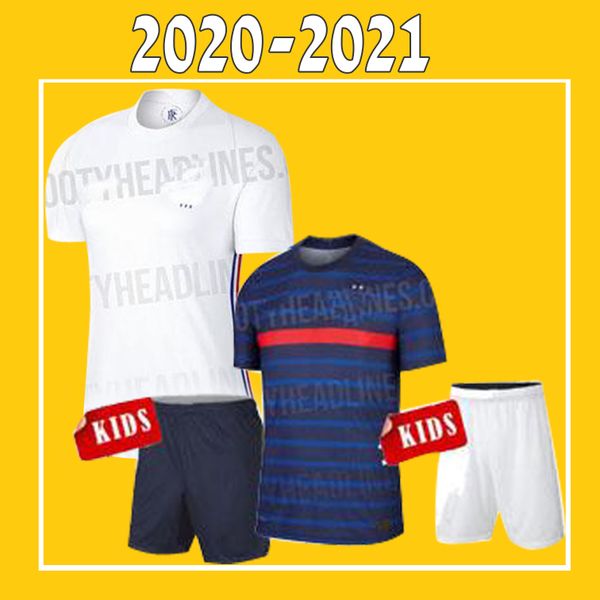 

2020 france kids soccer jerseys euro world cup maillot de foot equipe griezmann pogba mbappe giroud maillots de football shirts de la 2021, Black