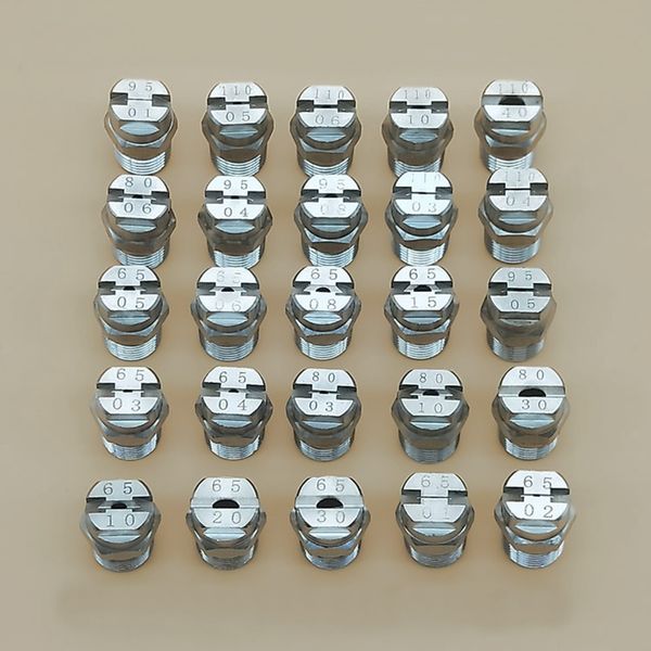 

10 pcs/lot )80/ 95 degrees 1/4" ss304 vee jet flat fan spray nozzle, industrial / factory cleaning, dust removal nozzle