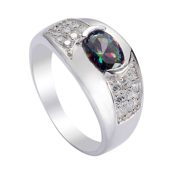 

eulonvan luxury 925 sterling silver wedding rings jewelry & accessories for women rainbow cubic zirconia s-3721 size 6 7 8 9 10, Slivery;golden