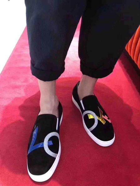 

brand-new low junior spikes red bottom sneakers shoes graffiti patent leather round-toe casual outdoor studs wedding party, Black