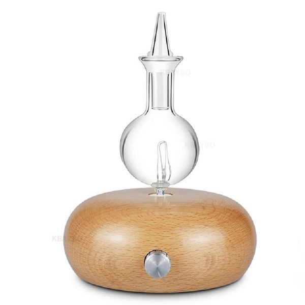 

essential oil diffuser aroma air purifier wood and glass aromatherapy diffuser mist maker fogger with 7 colors led light