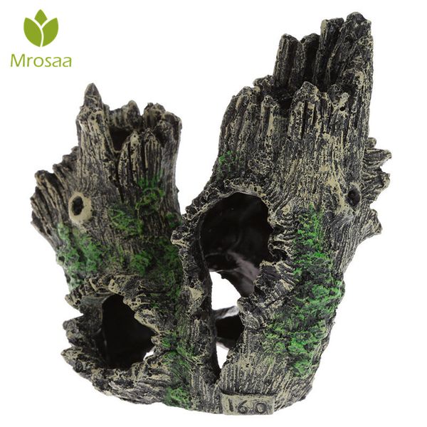 

fish tank landscaping resin rockery stone aquarium decoration tree hole artificial stone mountain hiding cave ornaments supplies
