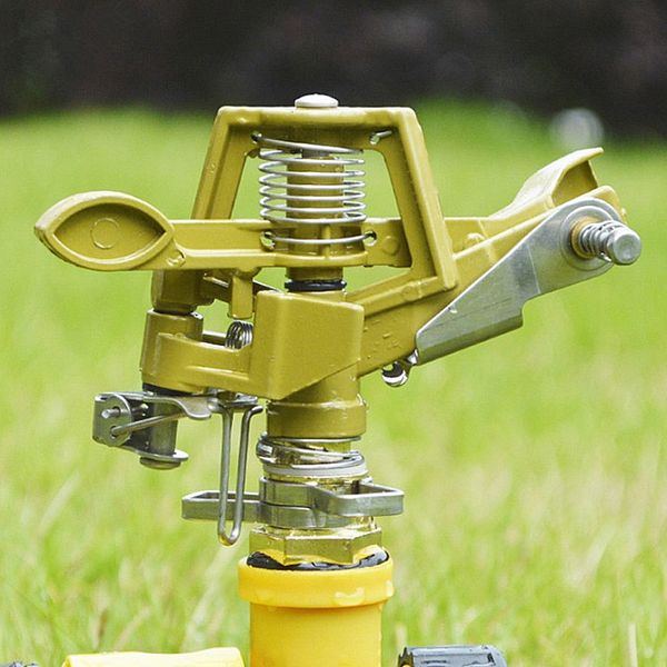 

2019 new garden metal sprinkler spike lawn 360 degree adjustable rotating water nozzle impulse sprinkler for irrigation system