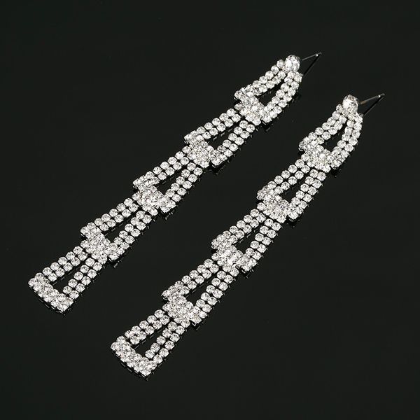 

earrings exquisite tassels earrings ear nail defence allergy set rhinestone earring product, Golden