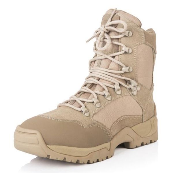 

new men desert combat boots hiking wearable boot desert state breathable boot, Black