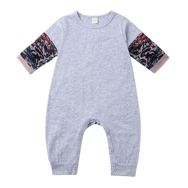 

new fashion newborn toddler infant tattoo print baby boys romper long sleeve jumpsuit playsuit little boy outfits black clothes, Blue
