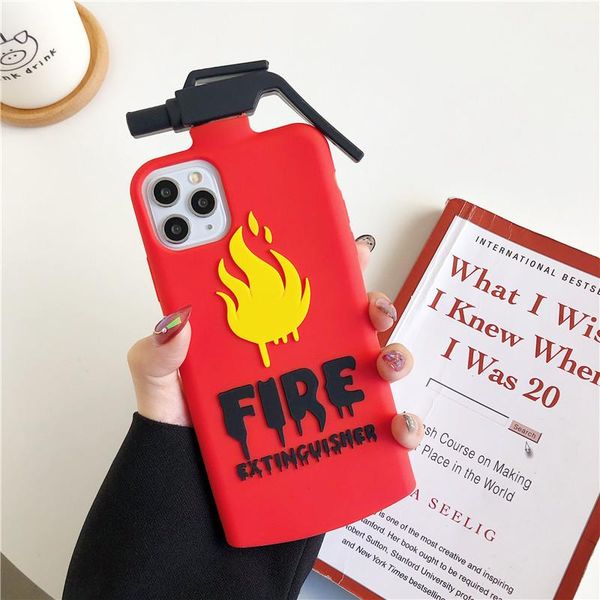 

unique design red fire extinguisher silicone cell phone case for iphone 11 pro 6 6s 7 8 plus xs max xr xs