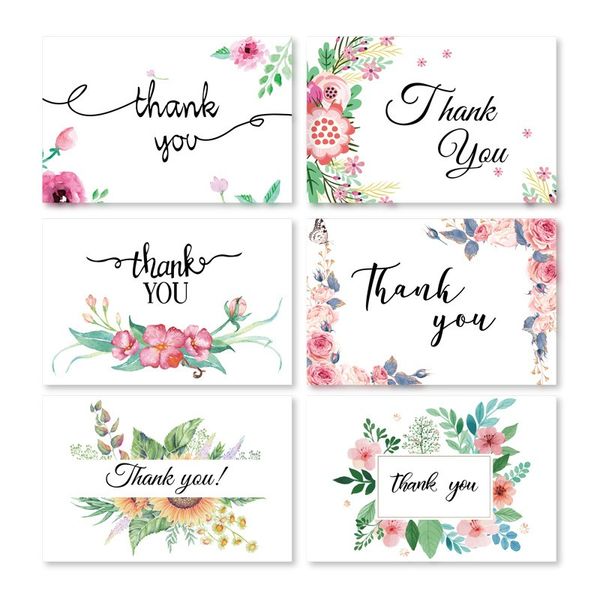 fashion rectangle greeting cards english letter thank you blessing card exquisite foldable printed paper invitations creative 3 4zd bb b day cards b thank you invitations