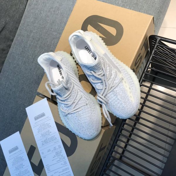 

yecheil yeezreel cloud white citrin synth lundmark antlia static reflective kanye west casual shoes for men women trainers sneakers 36-45, Black