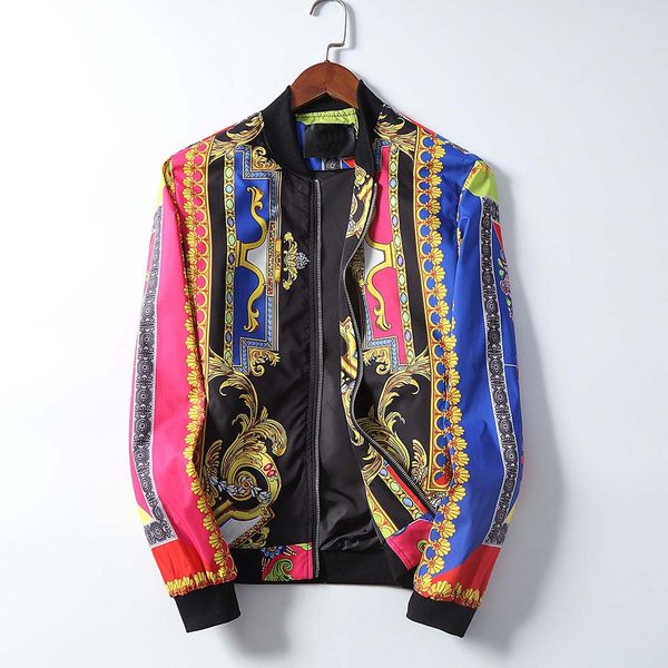 

men's motorcycle jacket lapel slim casual luxury men's denim jacket mixed color printed luxury shirt men's jacket luxury, Black;brown