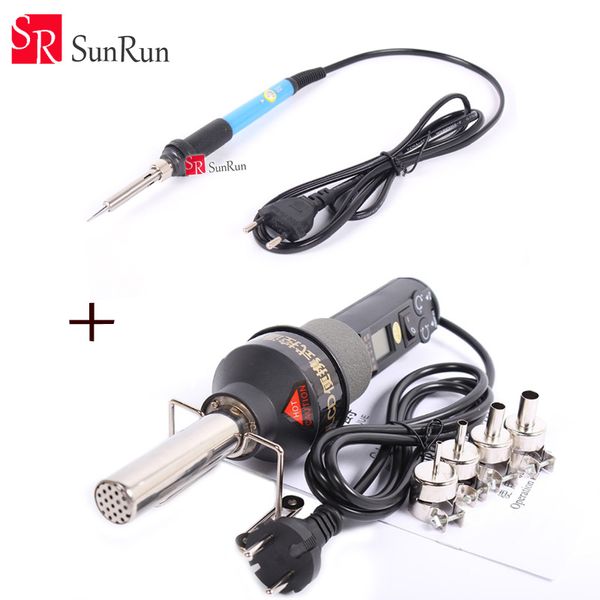 

220v 450w 8018 lcd adjustable electronic air gun soldering station+60w temperature adjustable electric soldering iron