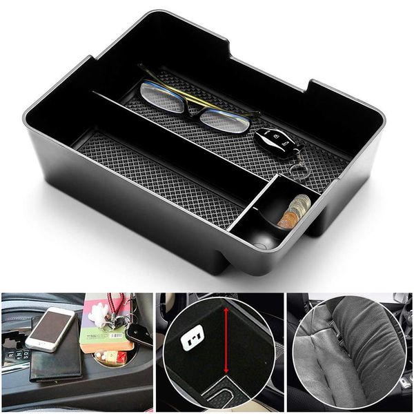

for model 3 2017 2018 2019 center console organizer insert abs black materials tray car storage car accessories stuff