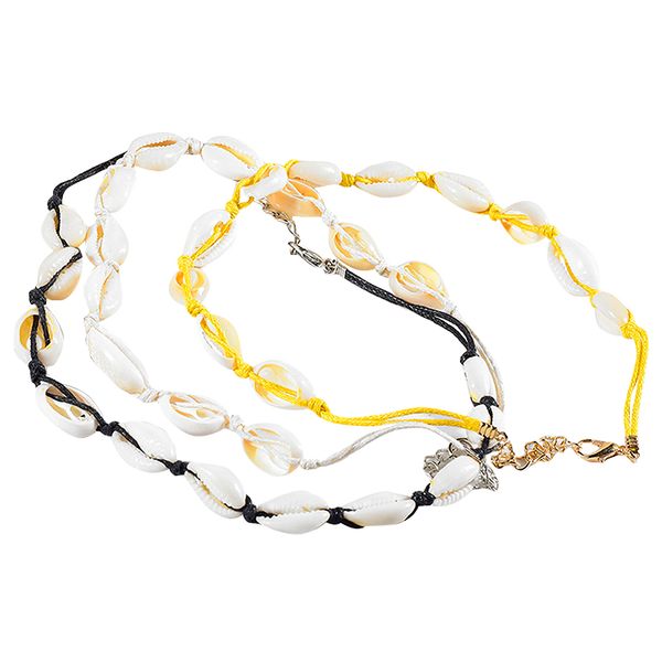 

summer beach natural shell handmade hawaii boho choker necklace for women, Silver