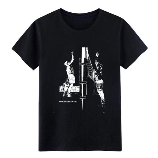 

men beach volleyball men at the net t shirt designer short sleeve o neck pattern anti-wrinkle comical spring pattern shirt, White;black