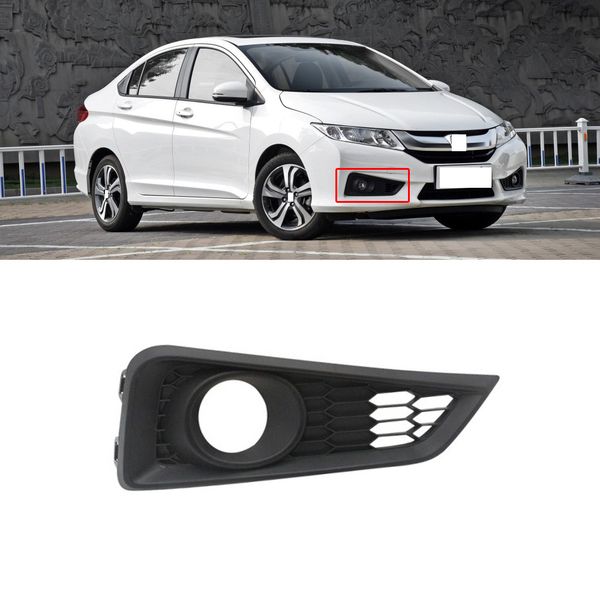 

capqx for city 2015 2016 2017 front bumper fog light cover fog lamp frame foglight cover cap trim shell hood garnish lid