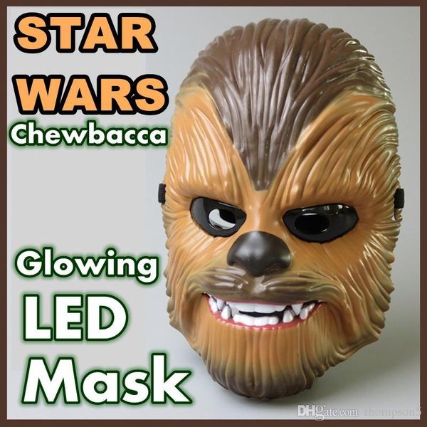 

boy toy luminous new style chewbacca mask child costumes festival kid stage costumes accessories led glowing superhero mask ing