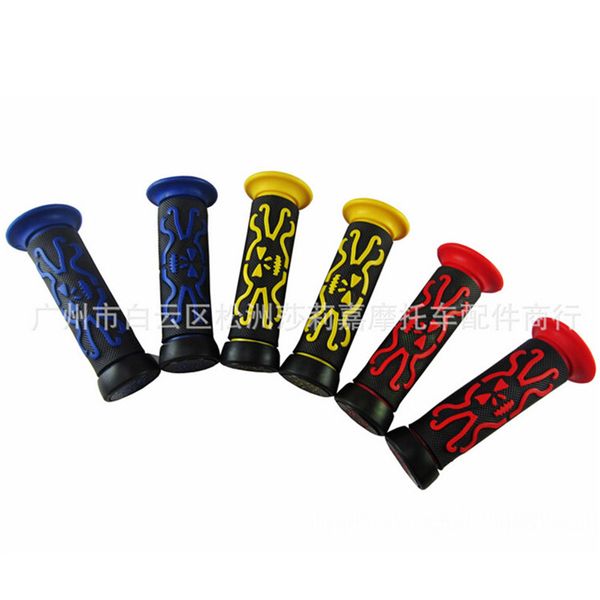 

colorful rubber motorbike handle bar grip scooter handlebar grips skull motorcycle handle grip universal motorcycle accessories