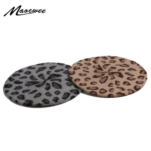 

осень ms зима keep warm leopard ретро моды caps ms элегантный легкий вес французский берета шерсть blending solid flat hat, Blue;gray