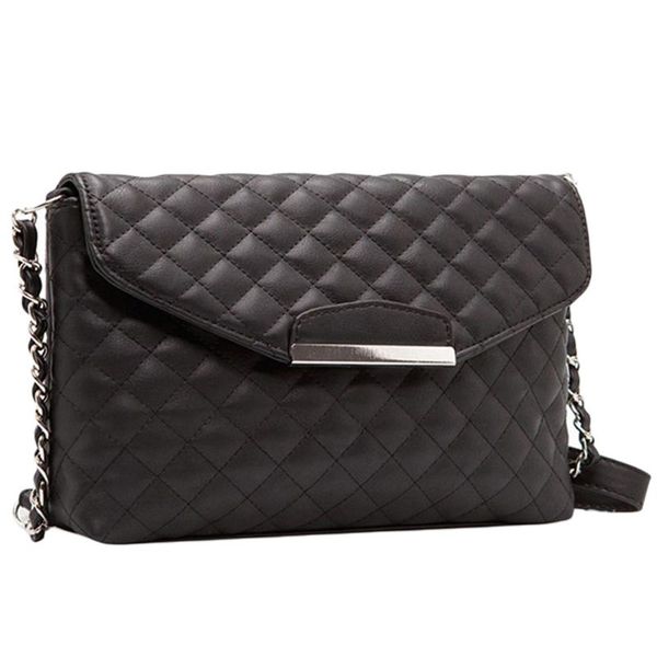 

new christmas gifts for women soft pu handbag purse ladies criss-cross pattern hasp clutch tote shoulder bags