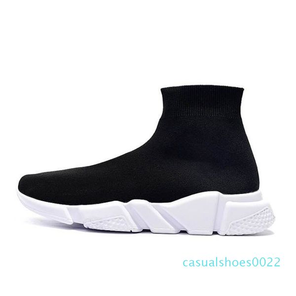

2020 speed trainer socks shoes for men women triple black white red casual shoes fashion designer sneakers ankle boot c22