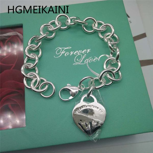 

hgmeikaini 925% чистого серебра браслет в европе и оригинальный ms черный эмаль спрей любовь кулон подарок, Black