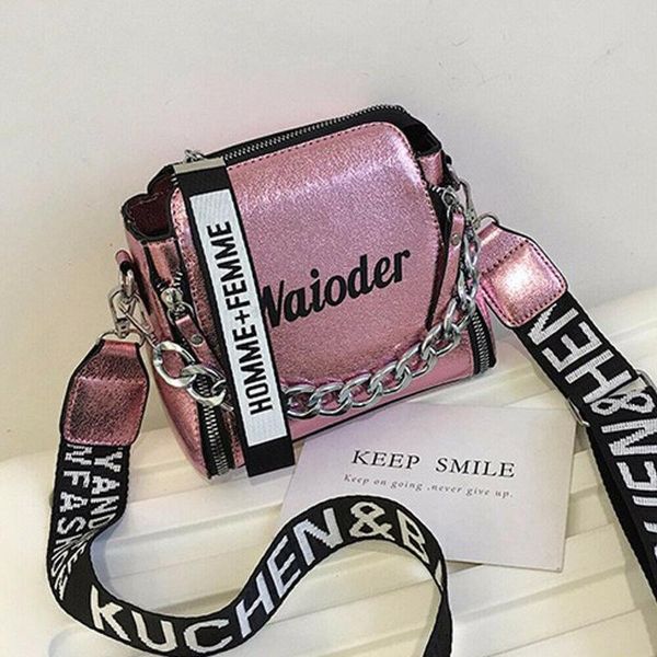 

shoulder bags pu leather laser bag for women female letter crossbody messenger cross body girls clutch purse tote handbags