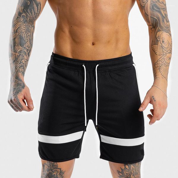 

work out casual loose half knee shorts mens designer fitness shorts summer male sports gym running, White;black