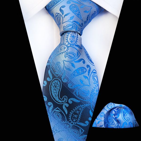

men ties designers fashion 100 style 8cm necktie woven gravata classic handkerchief wedding party pocket square set, Black;blue